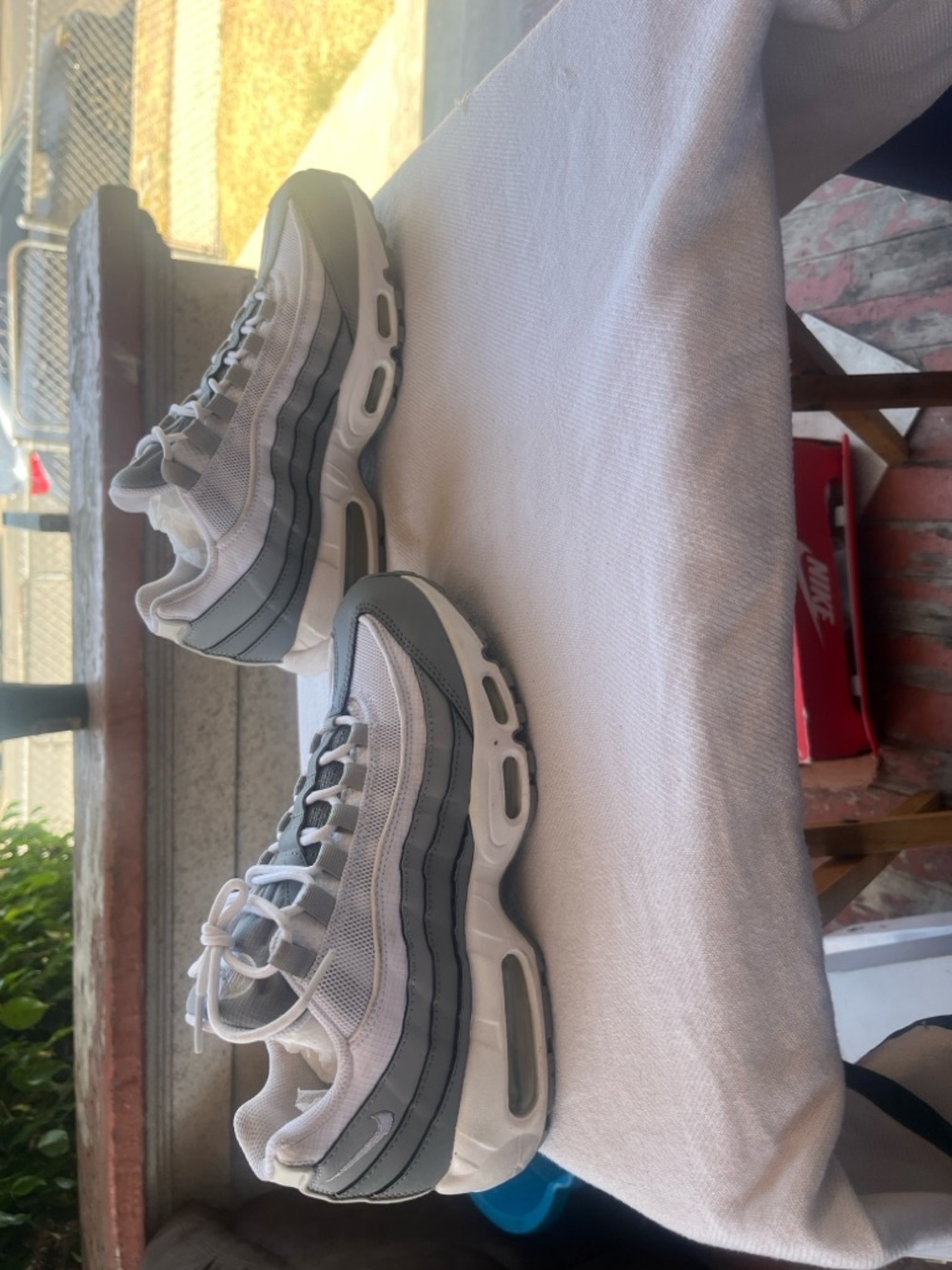 Nike Kids Air Max 95 Essential Particle Grey/White Box